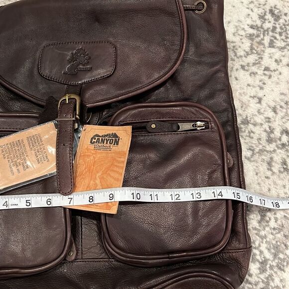VTG Canyon Outback Leather Goods Inc. genuine Leather Backpack NWT Napa Leather main image 10